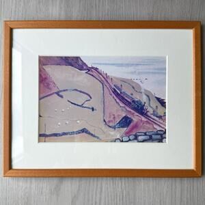 Paul Smith Design Watercolor Railroad Train Framed Art Print London 13.25"x10.25